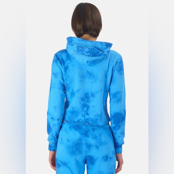 AVIATOR NATION***Tie-Dye Blue Cropped Hoodie***XS $188 - Picture 3 of 3